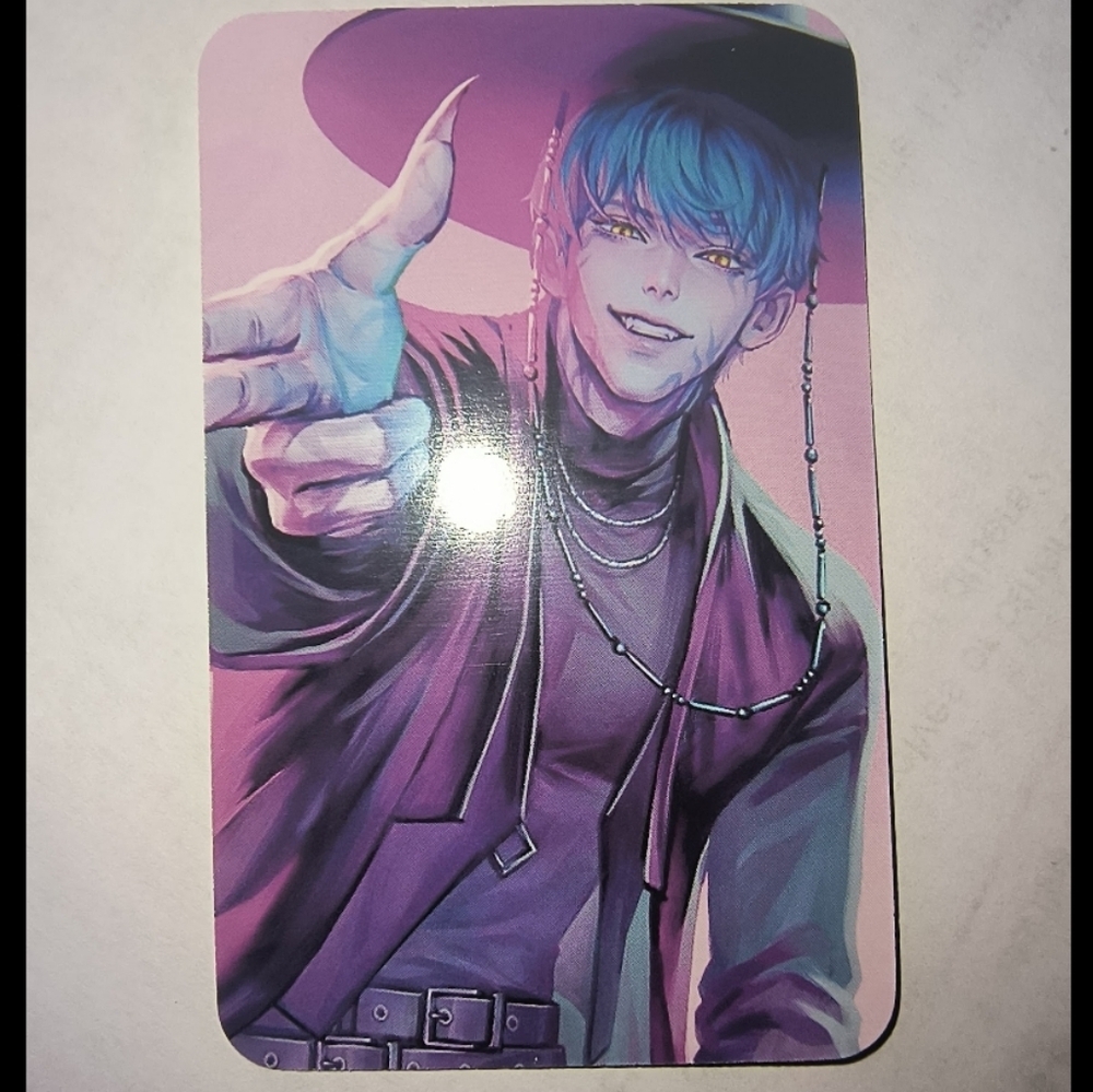Purple Anime Character Baby Saja Kpop - Demon Hunters Photo Card